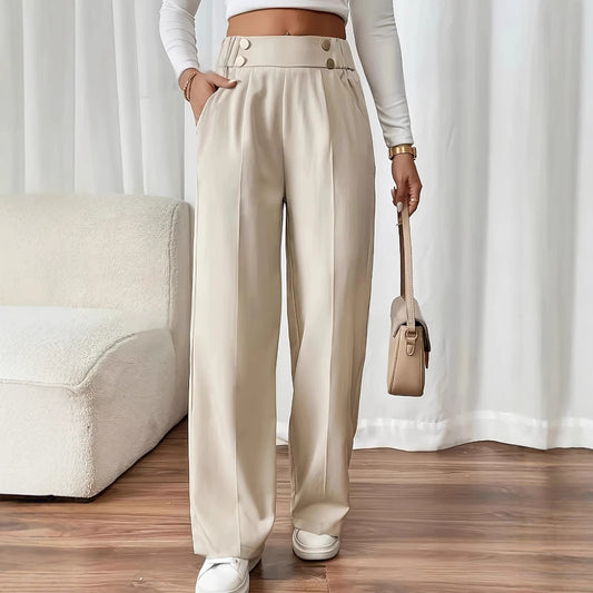 Pantalon Taille Haute – Coupe Droite