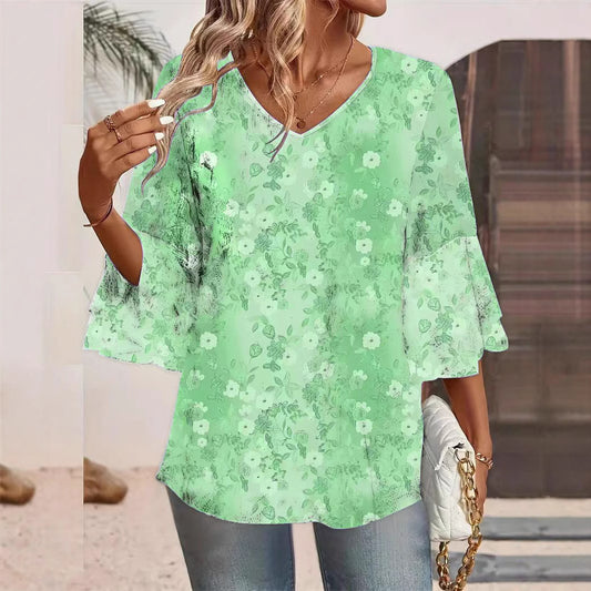 Round Neck Short Sleeves Casual Top